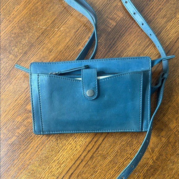 Free People Handbags - FREE PEOPLE Teal Leather Belt Bag